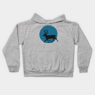 Running reindeer Kids Hoodie